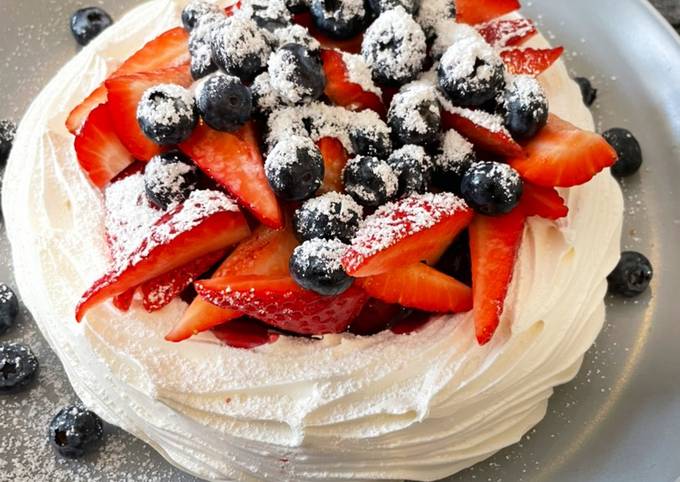 Dairy Free Fruit Pavlova