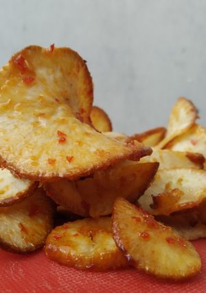 Foto resep Keripik singkong pedas manis