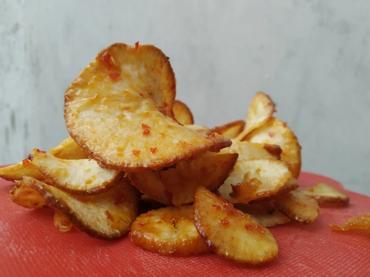 Langkah Gampang Membuat Resep Keripik singkong pedas manis yang Menggugah Selera Anti Ribet, Bikin Ngiler