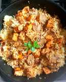 Couz Couz, con tofu y champiñones. #delantaldorado
