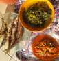 Wajib coba! Bagaimana cara membuat Menu harian: sayur gulai daun ubi, sambal teri jos &amp; ikan goreng yang lezat