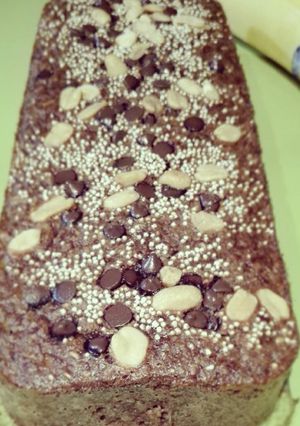 Una foto de Budín de banana y chocolate LIGHT