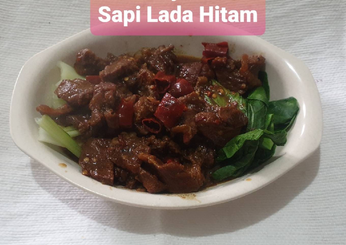 80. Pokcoy Siram Sapi Lada Hitam (Masak Slow Cooker)