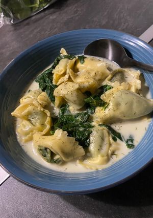Une photo de Tortellini épinards et aneth 🥟