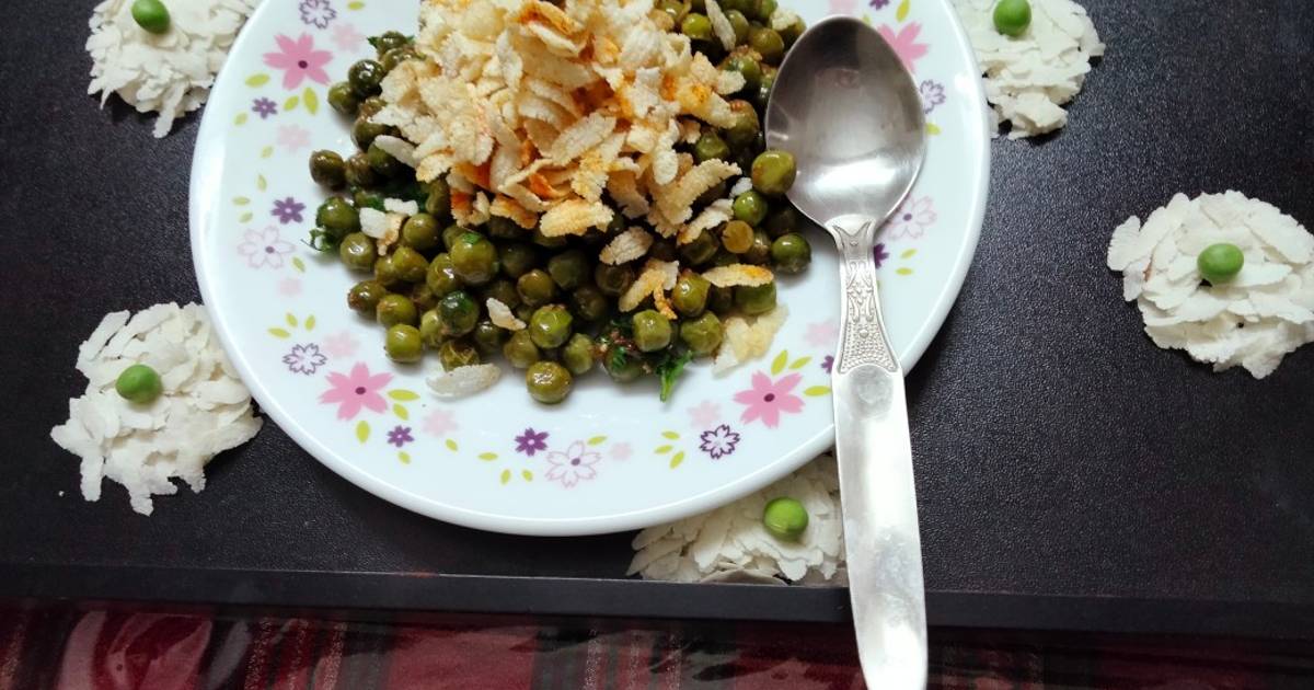 Fried Poha and Peas chaat Recipe by Kalpana Rai Cookpad