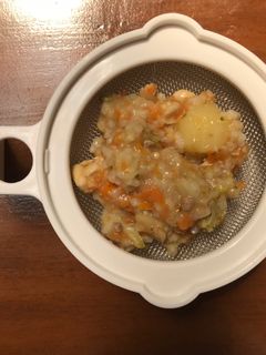 Foto resep MPASI 6 BulanNasi Tim[ Hati Ayam, Kentang, Tempe, Brokoli & Wortel]