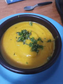 Una foto de Sopa crema de calabaza