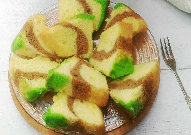 Resep Chiffon cake 3 warna, Bikin Ngiler