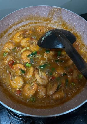 Foto resep Udang Saus Pedas