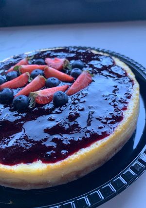 Una foto de Cheesecake cocido