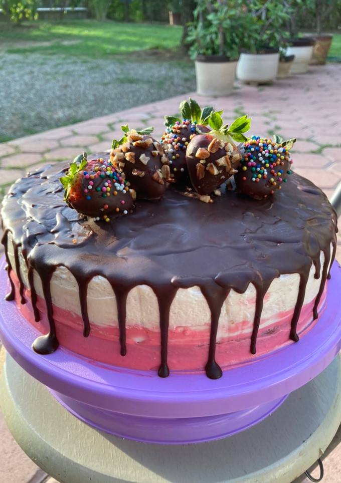 Una foto de Pastel red velvet