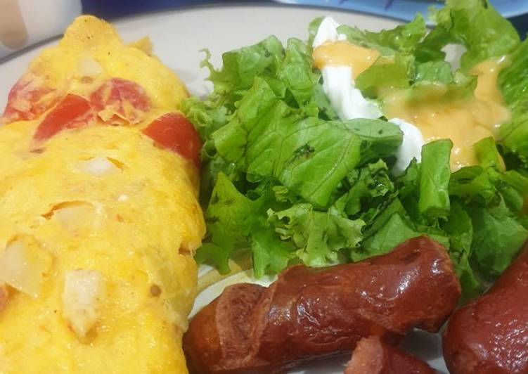 Resep Omelette - American Breakfast ala Meruya, Lezat Sekali