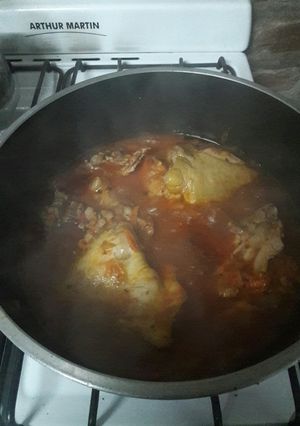 Una foto de Fideos con salsa de pollo