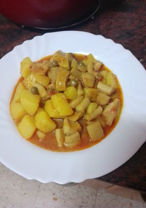 Una foto de Papas con chocos