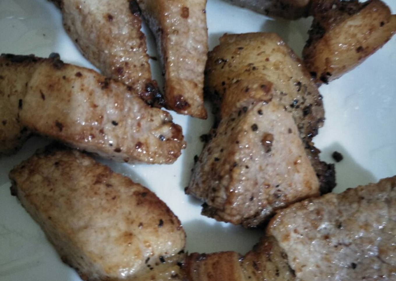 Daging Pork Goreng Lada Hitam Simple