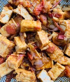 đậu hũ sốt cà chua chay