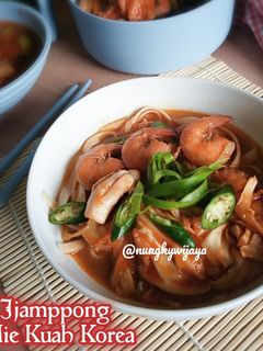 Foto resep Jjamppong Mie Kuah Korea