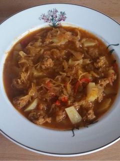 Savanyúkáposzta leves recept fotója