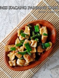Foto resep Tumis Kacang Panjang Tahu Saus Lada Hitam