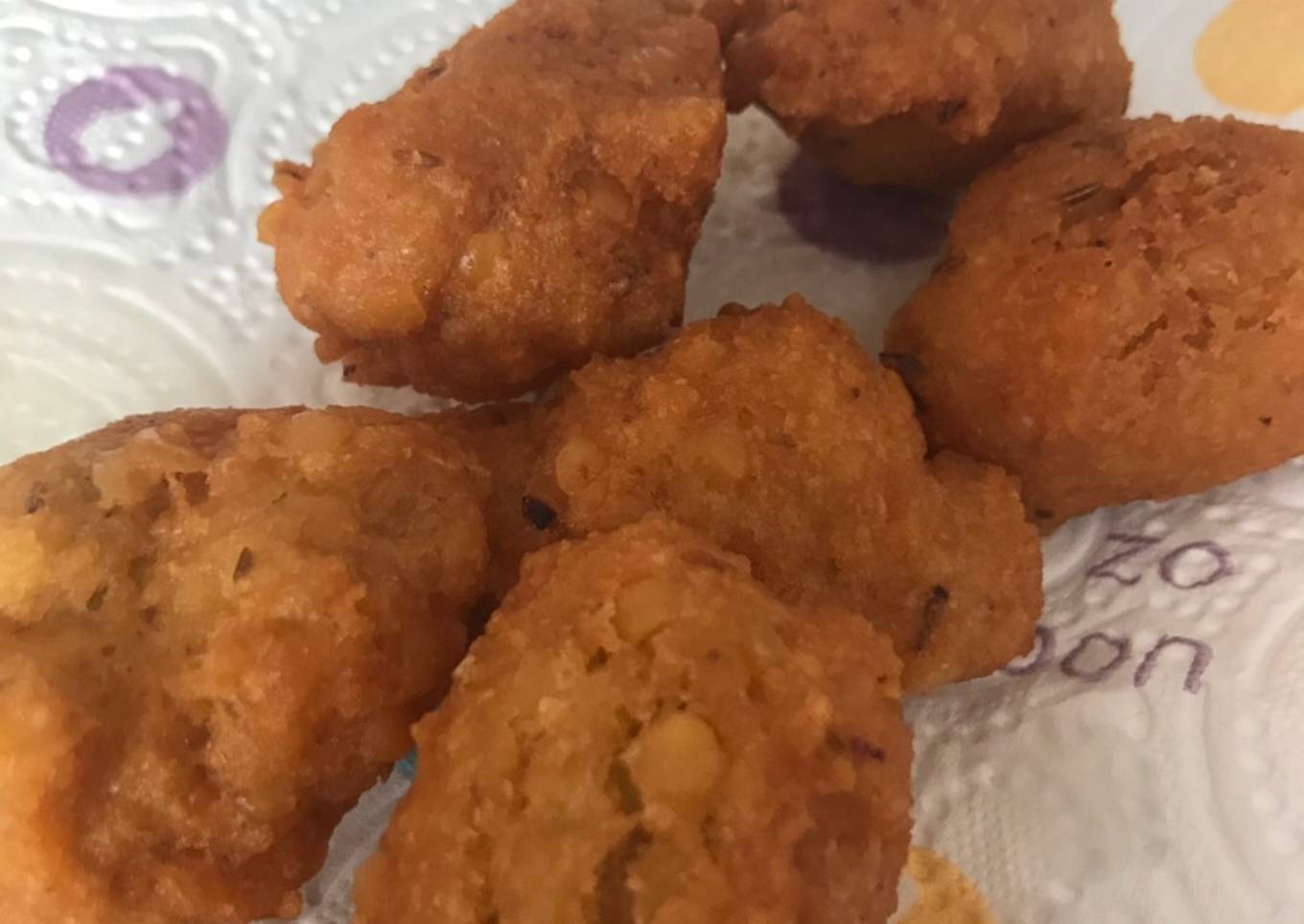Pakora with light red lentils