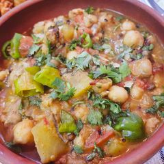 A picture of Karahi Chola Chaat.