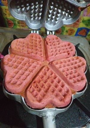 Foto resep Wafel Rasa Pukis Buah Naga