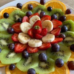 A picture of Rainbow fruit salad.