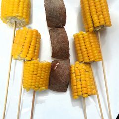 Yellow corn with coconut A picture of Yellow corn with coconut.