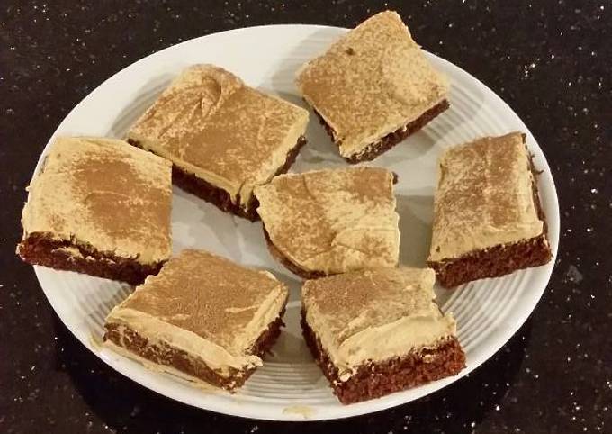Recipe of Jamie Oliver Fudge Brownies with Whipped White Chocolate Coffee Ganache Frost
