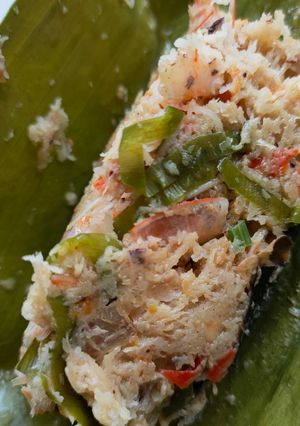Foto resep Botok Udang Daun Kunyit
