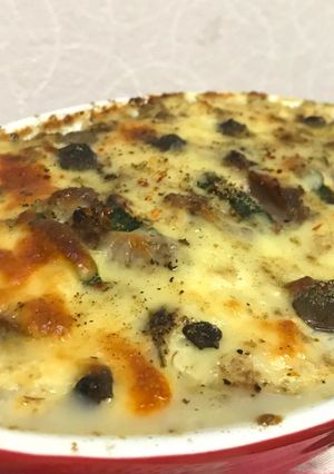 A picture of Japanese Quick Tofu Gratin.
