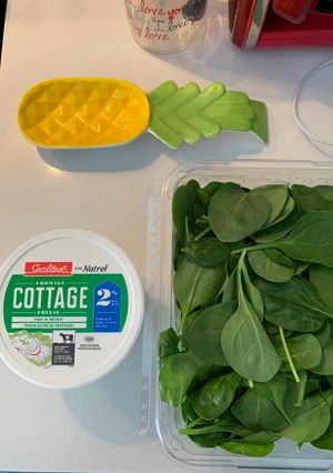 A picture of Cottage & spinach Bolognese lasagna.