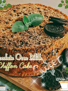 Foto resep Chocolate Oreo Milk Chiffon Cake 🍫