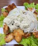 Sốt hành tây ăn với gà rán