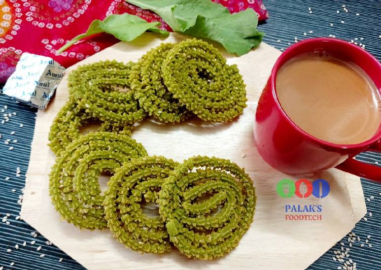 Spinach cheese butter Chakri or Murukku