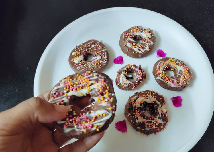 Fruit and chocolate Instant Donuts