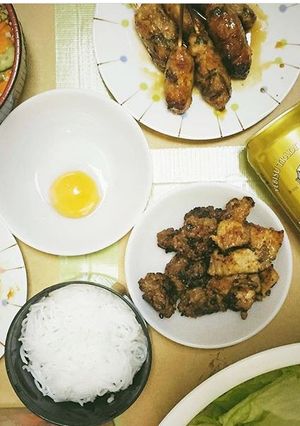 Hình của món Tsukune - gà nướng kiểu Nhật.