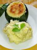Zapallitos Italianos rellenos de camarones y pollo a la pimienta