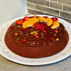 A picture of Eggless Chocolate 🍫 Cake 🍰.