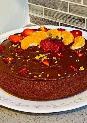 A picture of Eggless Chocolate 🍫 Cake 🍰.