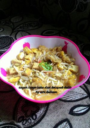 Foto resep Sayur taoge tahu dan kerupuk kulit