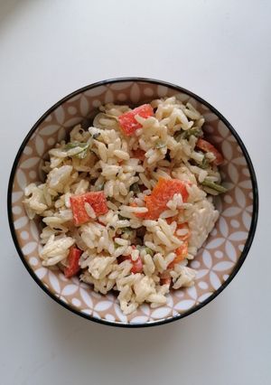 Une photo de Riz poivrons