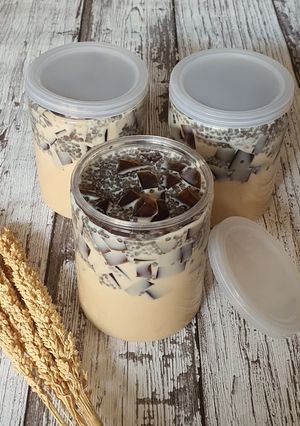 Foto resep Ice Jelly Gula Aren (Cha Bang Ang, dessert ice Thailand)