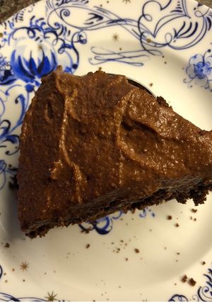 A picture of Chocolate raspberry cashew frosting - vegan.
