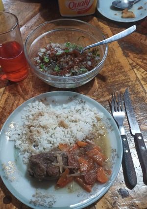 Una foto de Arroz con pulpa al jugo #delantalgoblalcookpad