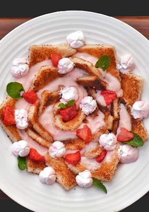 A picture of The strawberry swirl#happybirthdayCookpad.
