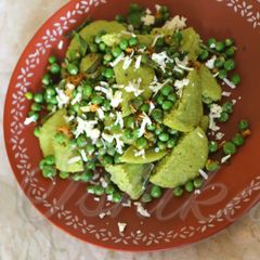 Green peas dhokla A picture of Green peas dhokla.