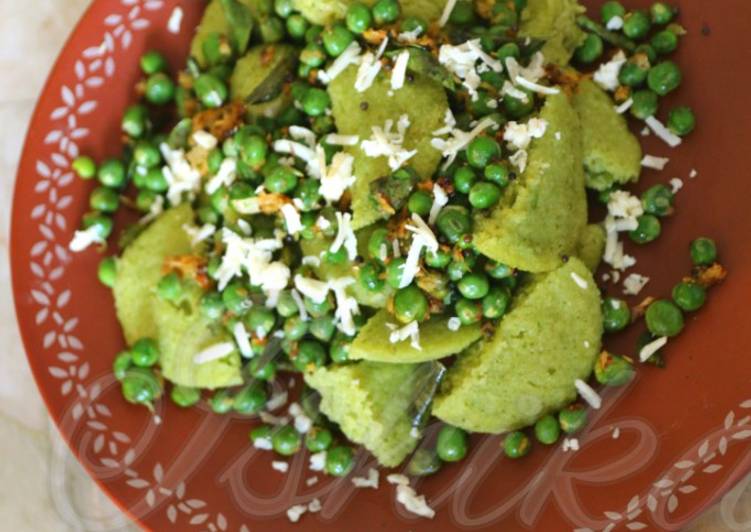 Green peas dhokla Recipe by Ishika Green Peas Dhokla, Microwave Dhokla