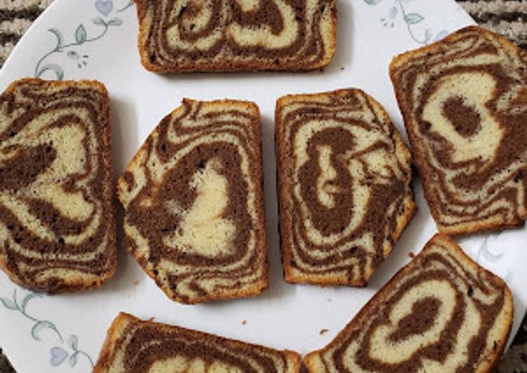 Step-by-Step Guide to Make Favorite Vanilla chocolate marble cake