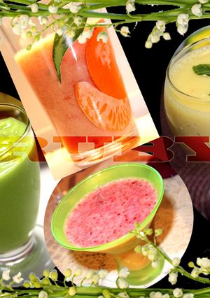 Hình của món Sinh tố Cà Chua - Chuối - Bơ - Dâu.